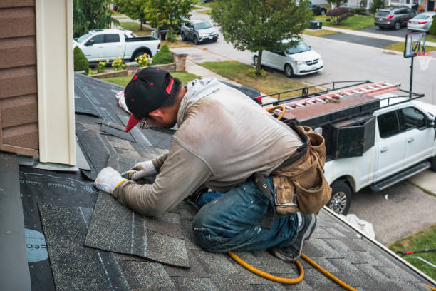 Professional Roofing technician working in Bomont, WV